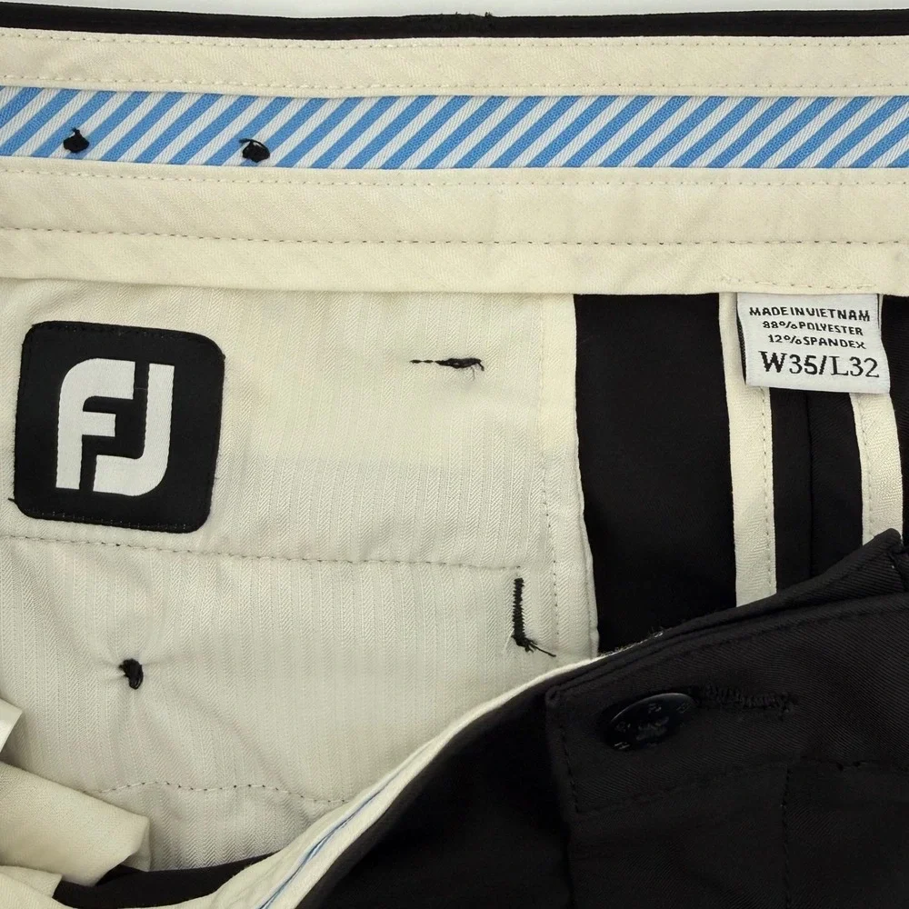 FootJoy FJ Mens Black Tour Golf Dress Pants Stretch‎ 35x32 Performance Comfort